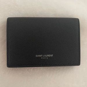 YSL Yves Saint Laurent black card holder.